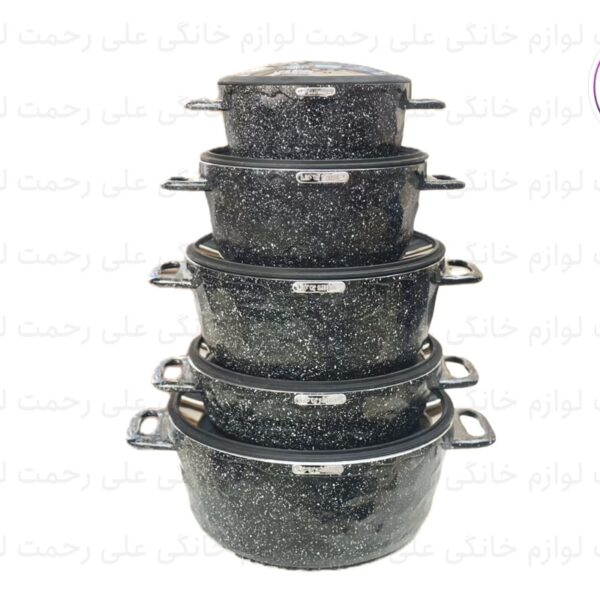 سرویس قابلمه گرانیتی لایف اسمایل مدل FLCM10 ظرفیت ۱۰ پارچه